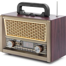 Shopwave Bluetooth Nostaljik Hoparlör Fm Kumandalı 28 x 14.1 x 21 cm NS2077BT