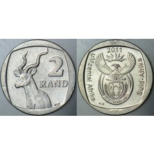 Banknoting Güney Afrika Cumhuriyeti 2 Rand 2011 Büyük Kudu Antilobu Temalı.