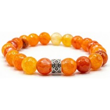 MMİF Doğal Akik Taşı Bileklik 8mm Kadın ve Erkek Mor Nazaraetkili