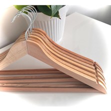 6'lı Ahşap Elbise Askısı Seti, Şık ve Dayanıklı Tasarım