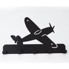 Uçak Temalı Metal Anahtar Askılığı, Şık ve Dekoratif Tasarım