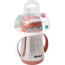 Beaba 250 ml Çelik Pipetli Suluk , Terracotta