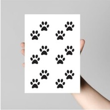 MarkEntegra Pati Desenli Şekilli Sticker Seti, 3x3 Cm, 2 Sayfa