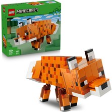 LEGO Minecraft Tilki 21588-10 Yaş ve Üzeri Çocuklar Için Hareketli Bacakları, Dönebilen Boynu ve Ayarlanabilir Başı Bulunan Dekoratif Yaratıcı Oyuncak Yapım Seti, Hediye Fikri (497 Parça)