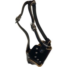 SHC4200 Karamel Ekstra Kalın Köpek Ağızlığı Xl 34 cm Siyah