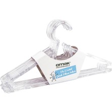 Şeffaf 24'lü Çocuk Elbise Askısı, Güvenli ve Hafif Bebek Askısı