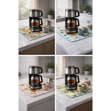 Çay Matı Çay Makinesi % 100 Mikrofiber Altlığı Su Emici Tezgah Koruyucu Kurulama Matı