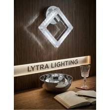 Yakamoz Model Gümüş 3 Renk Modu Kristal Salon Mutfak Yatak Çocuk Odası Aplik