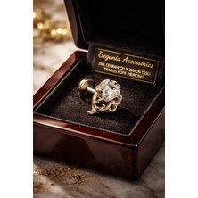 Begonia Accessories 316L Cerrahi Çelik Paslanmaz Kararmaz Alerji Yapmaz Zirkon Taşlı Figürlü Unisex Tragus Küpe Piercing