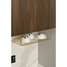 Altın Raf Altı Çok Amaçlı Düzenleyici ve Bardak Rafı