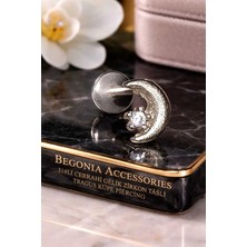 Begonia Accessories 316L Cerrahi Çelik Paslanmaz Kararmaz Alerji Yapmaz Zirkon Taşlı Figürlü Unisex Tragus Küpe Piercing