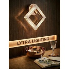 Yakamoz Model Gümüş 3 Renk Modu Kristal Salon Mutfak Yatak Çocuk Odası Aplik