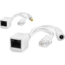 Shopwave Ip Kamera Poe Set Ethernet Adaptör Güç Kablosu Beyaz HDX1324