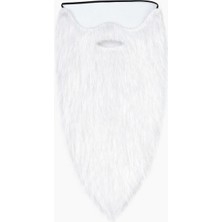 Kaia Life Beyaz Renk Lastikli Uzun Takma Sakal 40 cm