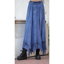 Fibula Otantik ve Bohem Standart Beden Bel Lastikli% Yüz Pamuk Astarlı Etek 36-38-40-42-44 Bedelere Olur