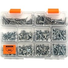 MarkEntegra 420'LI Akıllı Vida Seti - 10 Çeşit Matkap Uçlu, Takım Çantalı