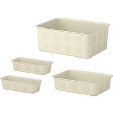 Pratik Dolap Içi Düzenleyici Kutular, 4'lü Saklama Seti