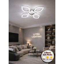 Elysium Model Gümüş Ledli 3 Renk Modu Kristal Salon Mutfak Yatak Çocuk Odası Avize