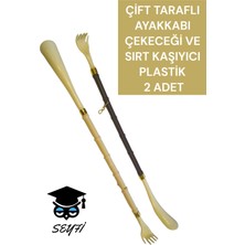 Çift Taraflı Ayakkabı Çekeceği ve Sırt Kaşıyıcı Plastik  2 Adet