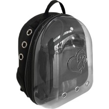 SHC4200 Kalpli Patili Astronot Şeffaf Taşıma Sırt Çantası Siyah 24X32X42 cm