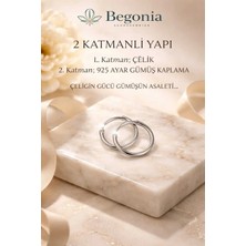 Begonia Accessories Unisex Paslanmaz Kararmaz 1 Çift Halka Küpe Seti Kadın Erkek Genç Çocuk