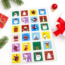 MarkEntegra 24 Adet Kare Yılbaşı Etiketi, 4x4 cm