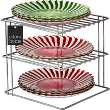 Çok Katlı Metal Mutfak Düzenleyici Raf, Tabak ve Bardak Saklama Ünitesi