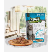 Jungle Pouch Kedi Somonlu Jelli Yaş Mama