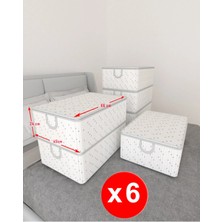 6'lı Baza Çek Yat Altı Geniş Hacimli Depolama Seti