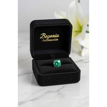 Begonia Accessories 925 Ayar Gümüş Yeşil Zirkon Tek Taş Küpe – Unisex Pimli | Alerji Yapmaz | 1 Adet (Çift Değil)