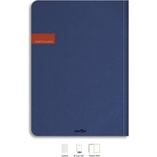 MarkEntegra Çizgili Lacivert Ofis Defteri - Kraft Kapatma