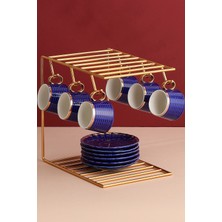 Paslanmaz Kaplama Gold Kahve Fincanı Kupa Standı – Mutfak Organizeri