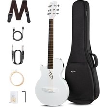 MarkEntegra Beyaz Renk Elektro Akustik Gitar - Yüksek Kalite Ses Performansı