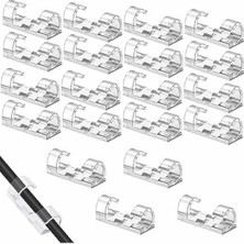 MarkEntegra Yapışkanlı Kablo Sabitleyici Klips - 20 Adet