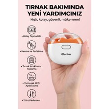 Glorifar Yetişkin ve Bebek Taşınabilir Şarjlı Turuncu Manikür ve Tırnak Kesme Cihazı GL-NC201