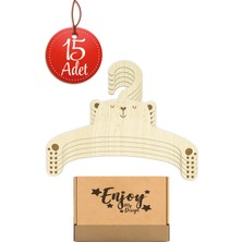 Sevimli Ahşap Bebek Askısı Seti, 15'li, Bebek Odası Dekorasyonu Için