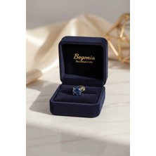 Begonia Accessories 925 Ayar Gümüş Lacivert Zirkon Tek Taş Unisex Küpe – 1 Adet (Çift Değil)| Tarzınızı Hemen Tamamlayın
