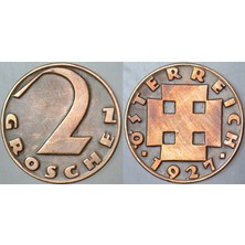 Banknoting Avusturya 2 Groschen 1927.