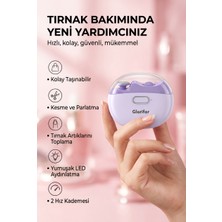 Glorifar Yetişkin ve Bebek Taşınabilir Şarjlı Mor Manikür ve Tırnak Kesme Cihazı GL-NC201
