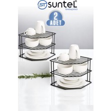 3 Katlı Metal Raf, Mutfak ve Dolap Için Düzenleyici Organizer