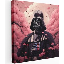 Popcas Star Wars Darth Vader Sakura Kanvas Tablo - Star Wars Kiraz Çiçekleri Kanvas Kanvas Duvar Sanatı