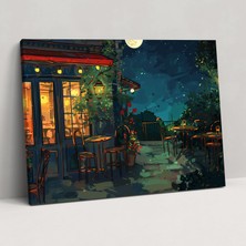 Popcas Vincent Van Gogh Kafe Terası Kanvas Tablo - Duvar Sanatı