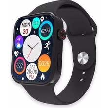 Similar Konuşma Özellikli Watch 7 Akıllı Saat Su Geçirmez Yan Tuşlu Köşeli Yeni Alüminyum Kasa (Siyah