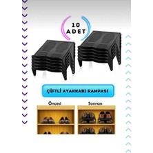 10'lu Çiftli Ayakkabı Rampası Raf Düzenleyici Seti