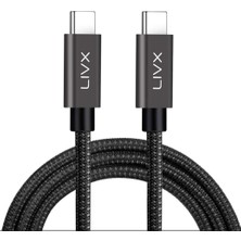 Hype Store Force 100W Type-C To Type-C USB 3.1 Gen2 10 Gbps 4k@60hz Hızlı Şarj Data ve Görüntü Aktarım Kablosu