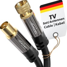 Hype Store – Sat/tv Kablosu – 2m (75 Ohm, F-Fiş > Koaksiyel Fiş, Tv, Hdtv, Radyo, Dvb-T2, Dvb-C, Dvb-S, Dvb-S2