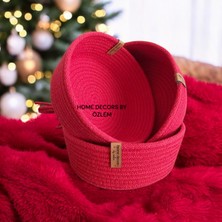 El Yapımı 3'lü Hasır Sepet Düzenleyici, Şık ve Pratik Organizer