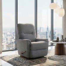 La-Z-Boy Drew Rocking Recliner Mckittrick-Indigo Açık Gri TV Koltuğu