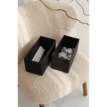 Iki Parçalı Siyah Çocuk Odası Dolap Çekmece Düzenleme Kutusu Seti