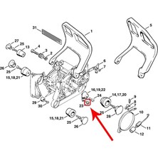 Stihl 9022-341-0960 Vida M5X12- Stihl FR460, FR480, KM130, MS360, MS380, MS660, MS880